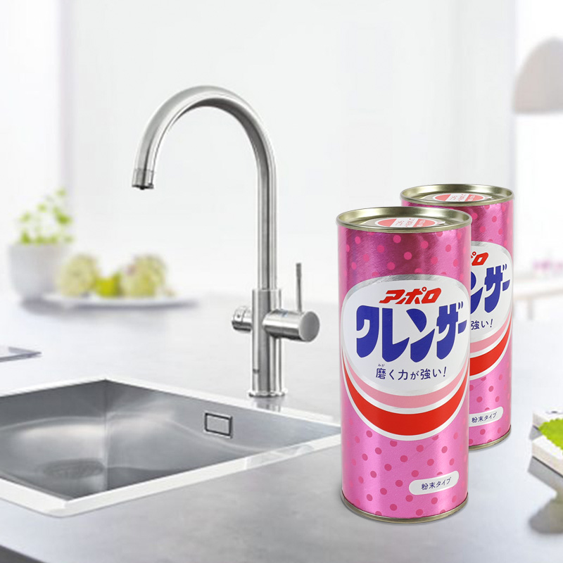 第一石碱日本多功能去污粉 厨房清洁剂 粉末状 可爱粉色包装 400ML 油性去污安全环保温和不伤手图