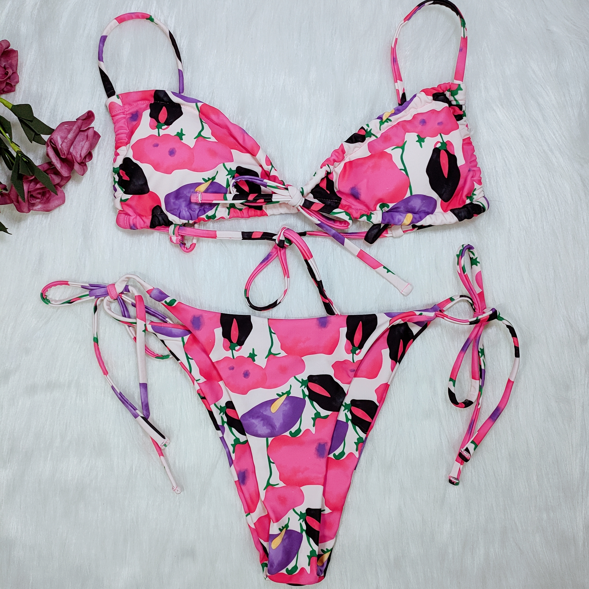 Factory direct sales Europe and America sexy fresh age reduction fashion bikini W2106 thumbnail
