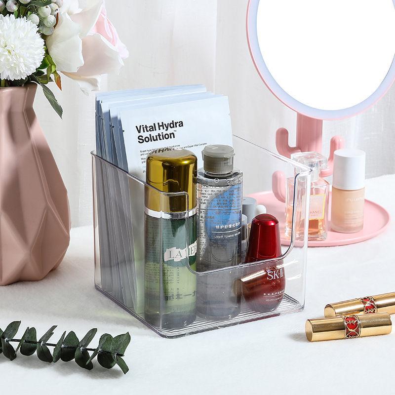 A14-16 Desktop Cosmetics Storage Box Transparent Portable Book Bottle Jar Organizer Box Door Item Picture