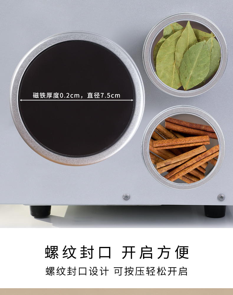 TAIDAMI日本磁铁式多功能小物件收纳盒冰箱收纳罐调味罐厨房香料透明收纳盒调料盒冰箱贴详情7