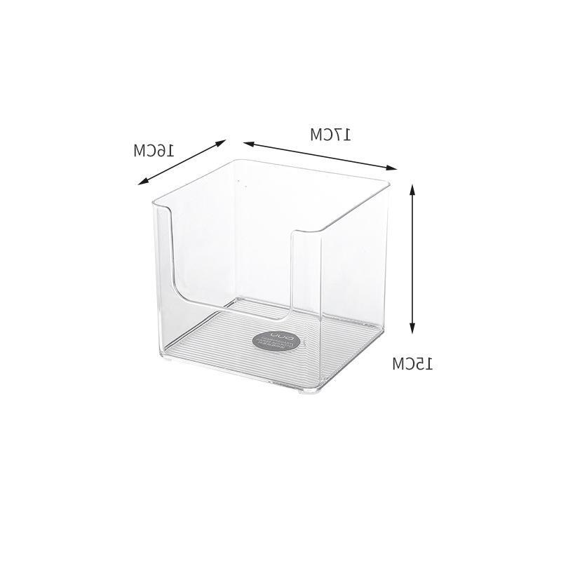 A14-16 Desktop Cosmetics Storage Box Transparent Portable Book Bottle Jar Organizer Box Door Specification drawing