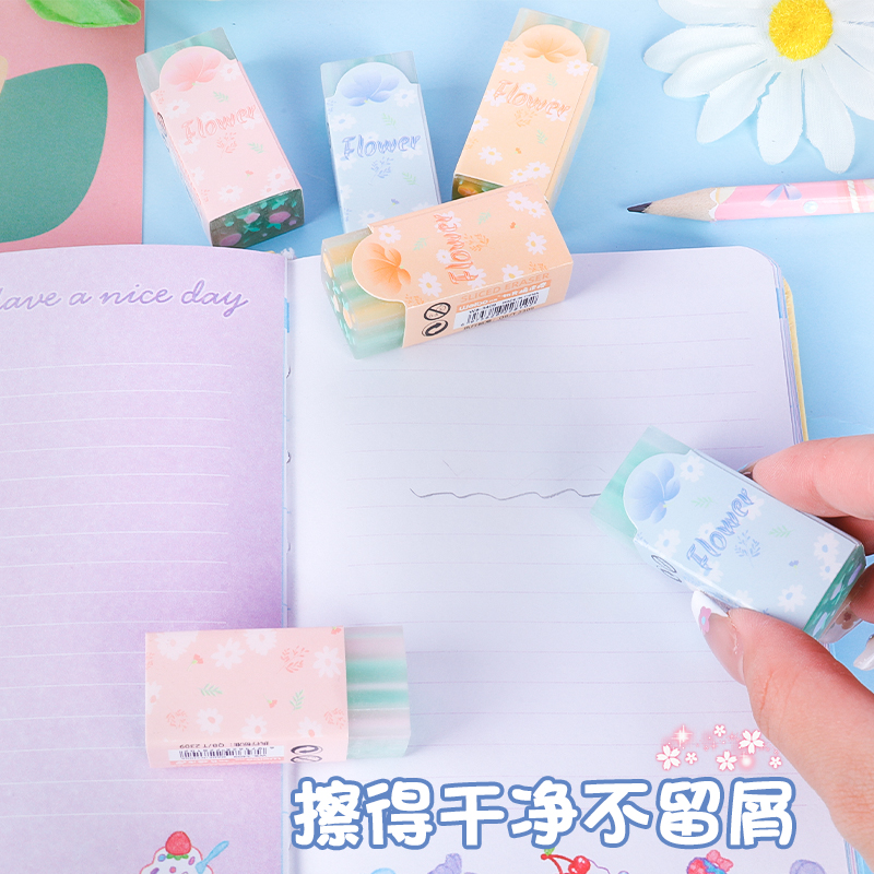 Weibo's fresh and cute cartoon sandwich eraser for students, with a high level of appearance and creativity, leaves no trace for drawing and sketching Specification image