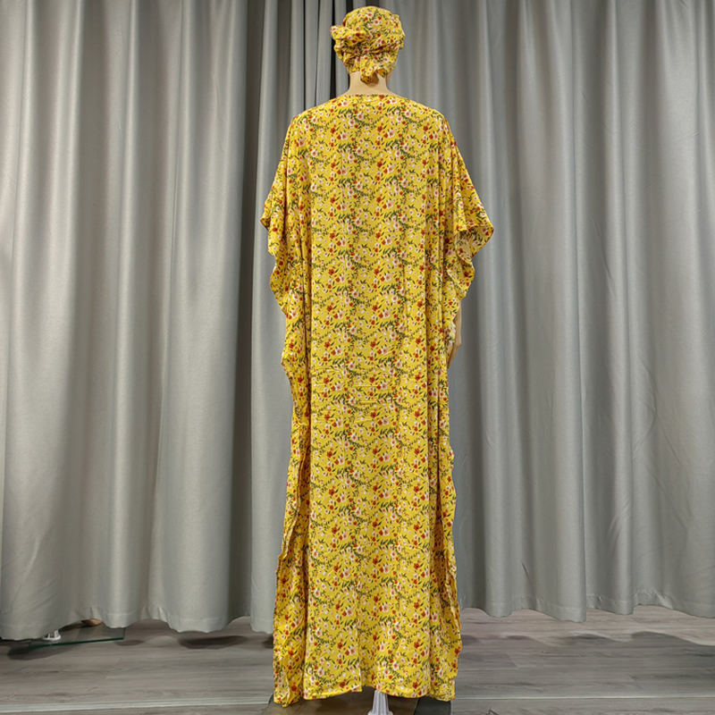 Europa y américa moda de las mujeres de fábrica al por mayor manga corta verano fresco hijab vestido largo conjunto de dos piezas flores impresas vestidos musulmanes vestidos mujeres africanas Application Scenario
