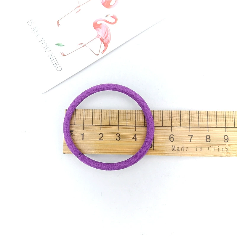 Wholesale of 4MM thick hair ties, colorful high-elasticity hair ties, rubber bands, basic hair bands and hair accessories from Europe and America detail image 5