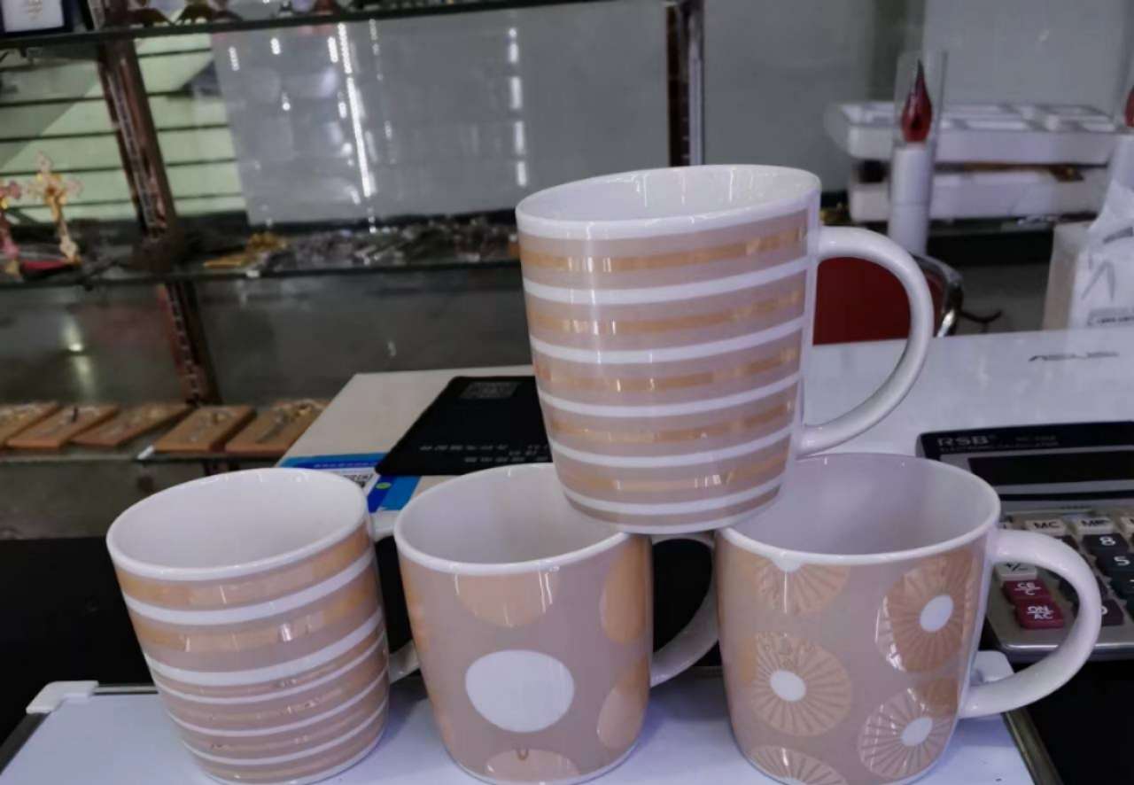 混款朵花古形杯  精致耐用 美丽玫瑰多色鼓形杯手柄l详情图2