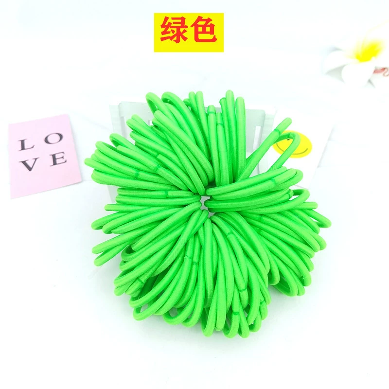 Wholesale of 4MM thick hair ties, colorful high-elasticity hair ties, rubber bands, basic hair bands and hair accessories from Europe and America detail image 8
