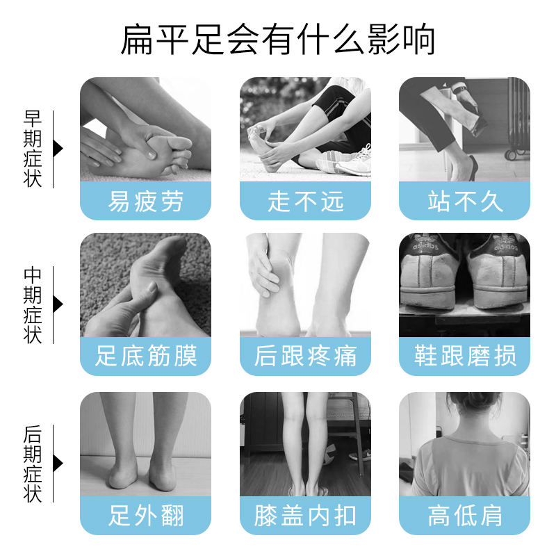 Foot eversion leg arch pad, flat foot orthopedic insole, arch support, flat foot, sports shock absorption, children's insole Application Scenario