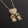 Heartwarming and cute cartoon children pendant necklaces, women's personalized accessories, cross-border wholesale supply Item Picture