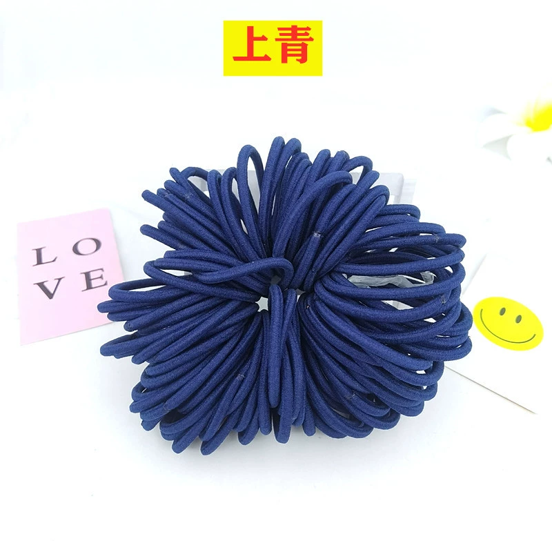 Wholesale of 4MM thick hair ties, colorful high-elasticity hair ties, rubber bands, basic hair bands and hair accessories from Europe and America detail image 6