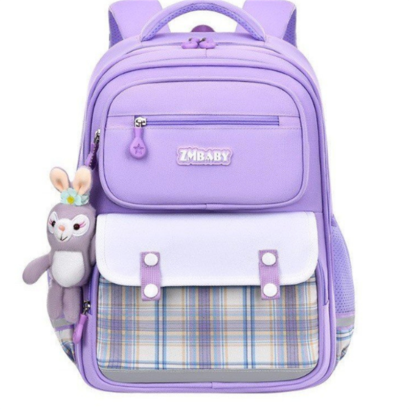 Fashion plaid trend student backpack large capacity ridge protection backpack LZJ-4591