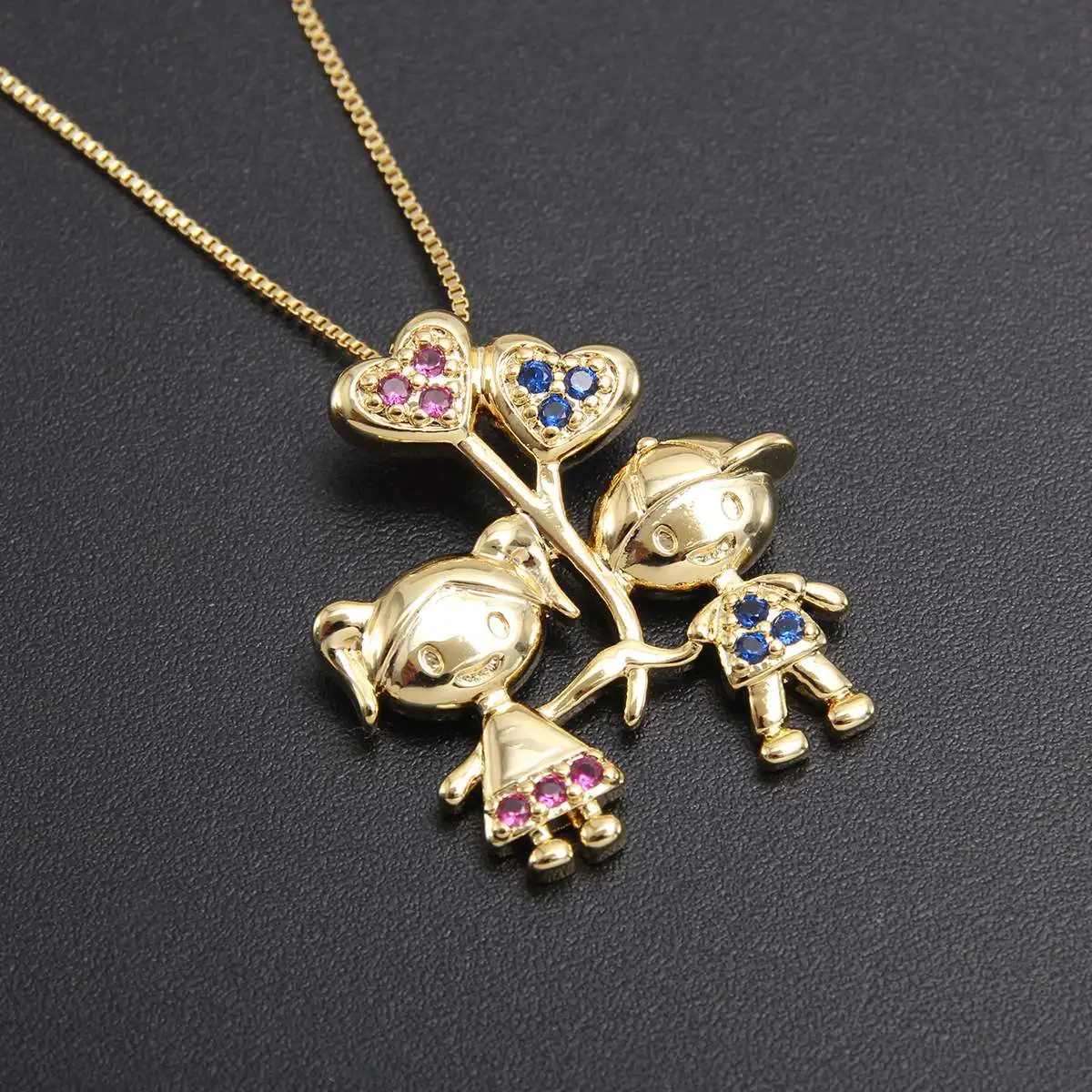 Heartwarming and cute cartoon children pendant necklaces, women's personalized accessories, cross-border wholesale supply detail image 11