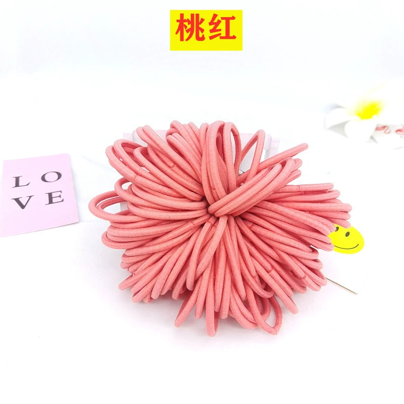 Wholesale of 4MM thick hair ties, colorful high-elasticity hair ties, rubber bands, basic hair bands and hair accessories from Europe and America detail image 11