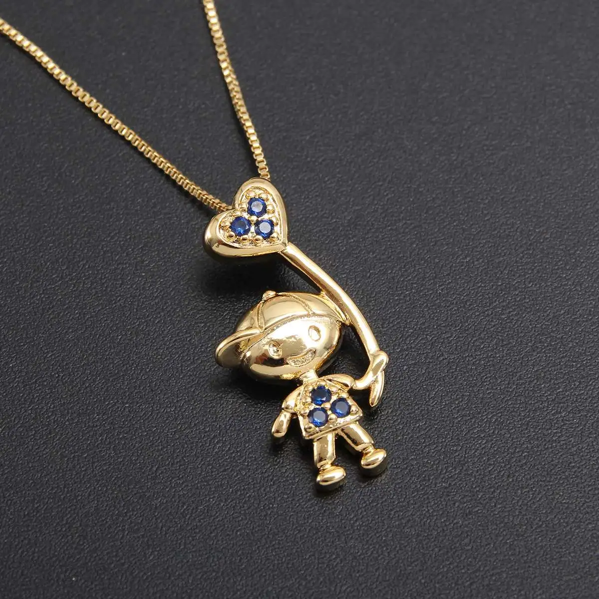 Heartwarming and cute cartoon children pendant necklaces, women's personalized accessories, cross-border wholesale supply detail image 12