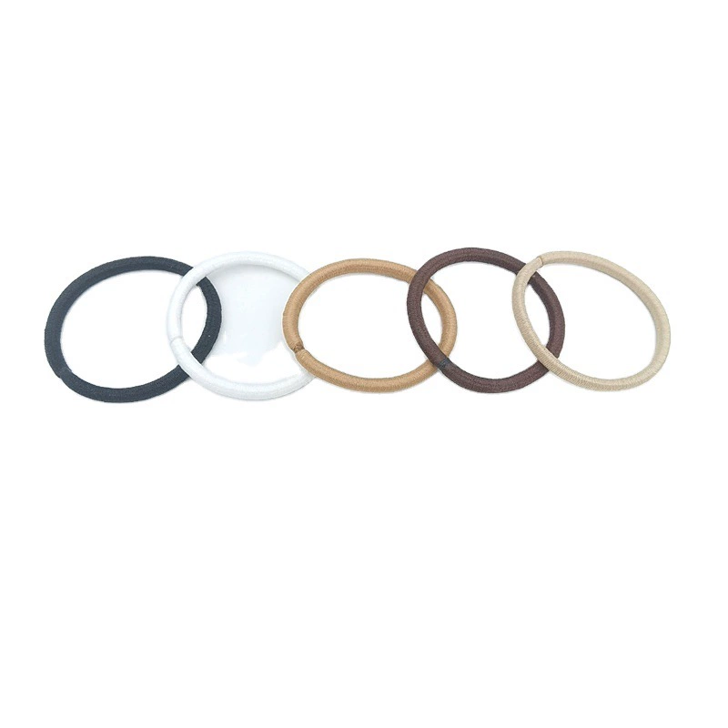 Wholesale of 4MM thick hair ties, colorful high-elasticity hair ties, rubber bands, basic hair bands and hair accessories from Europe and America Application Scenario