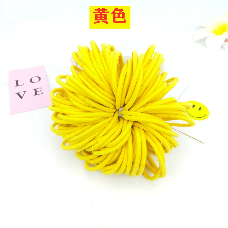 Wholesale of 4MM thick hair ties, colorful high-elasticity hair ties, rubber bands, basic hair bands and hair accessories from Europe and America detail image 18