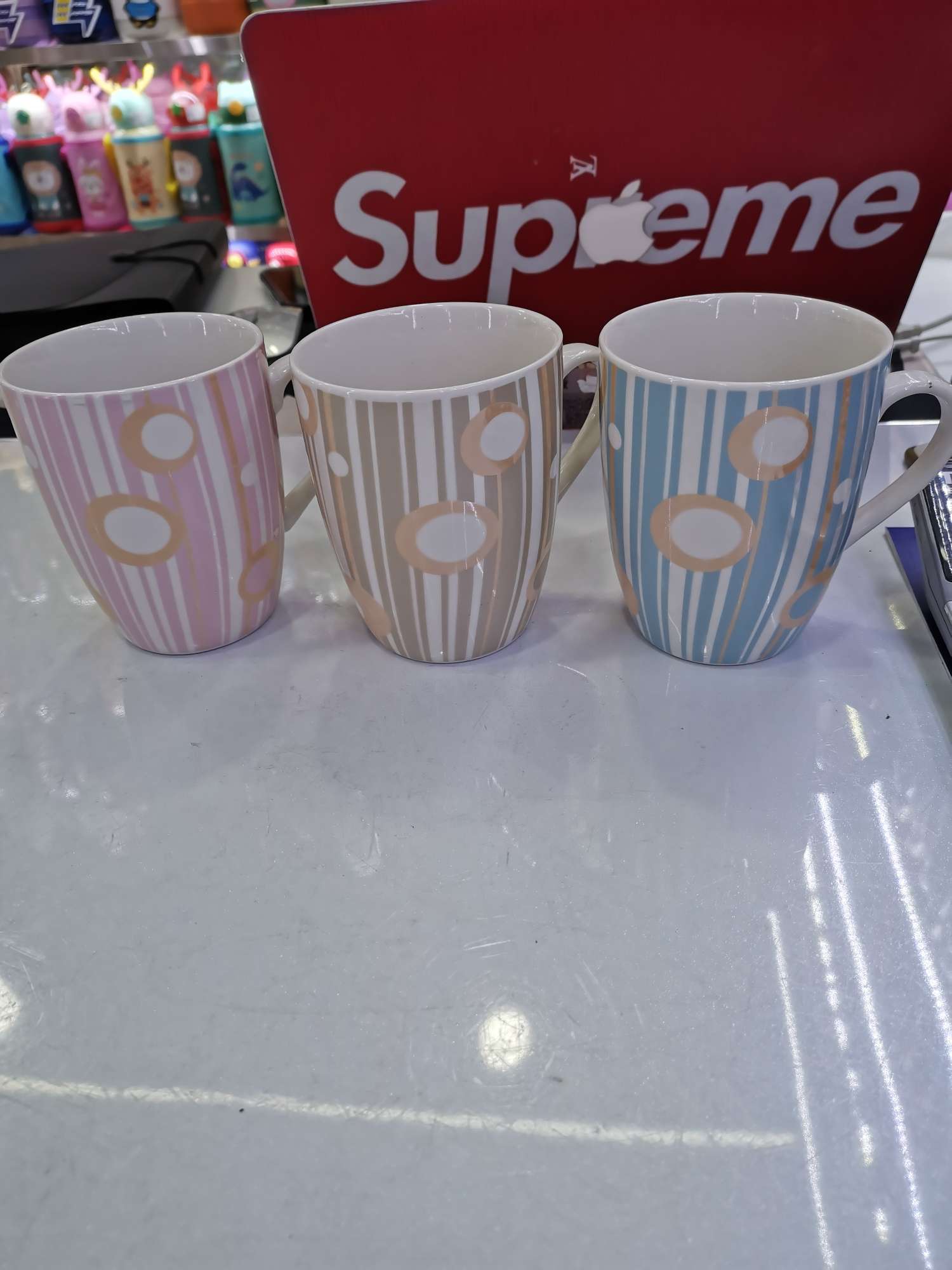 混款朵花古形杯  精致耐用 美丽玫瑰多色鼓形杯手柄l详情图5