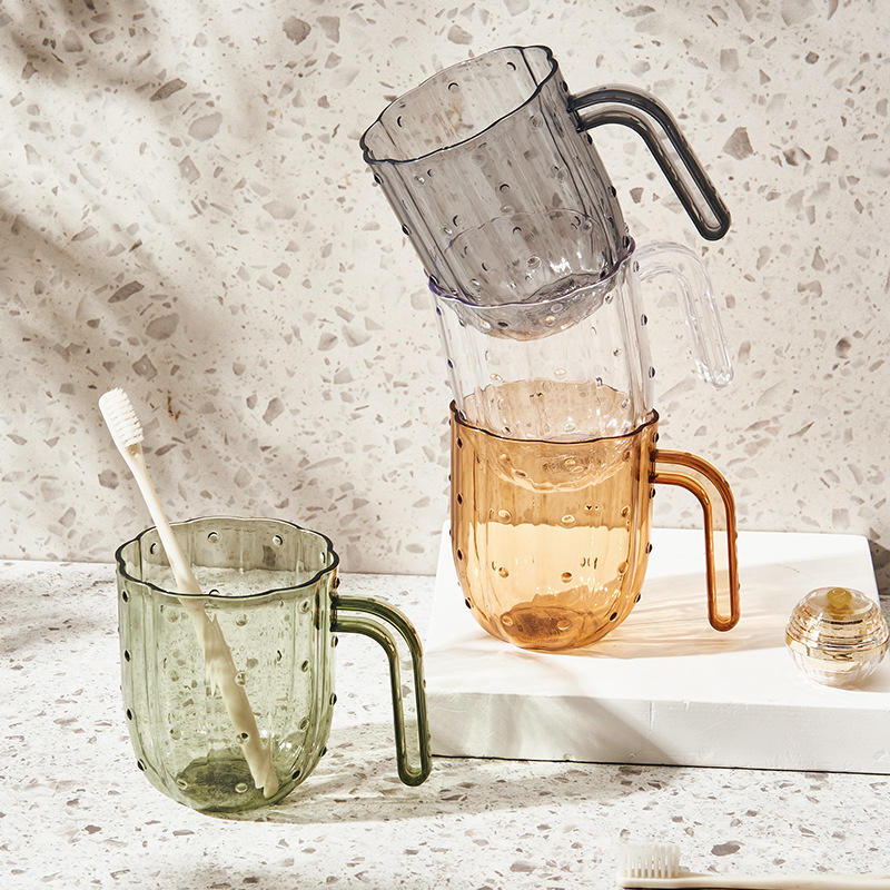 创意漱口杯 儿童刷牙喝水小杯子学校学生桌面喝水无盖杯子