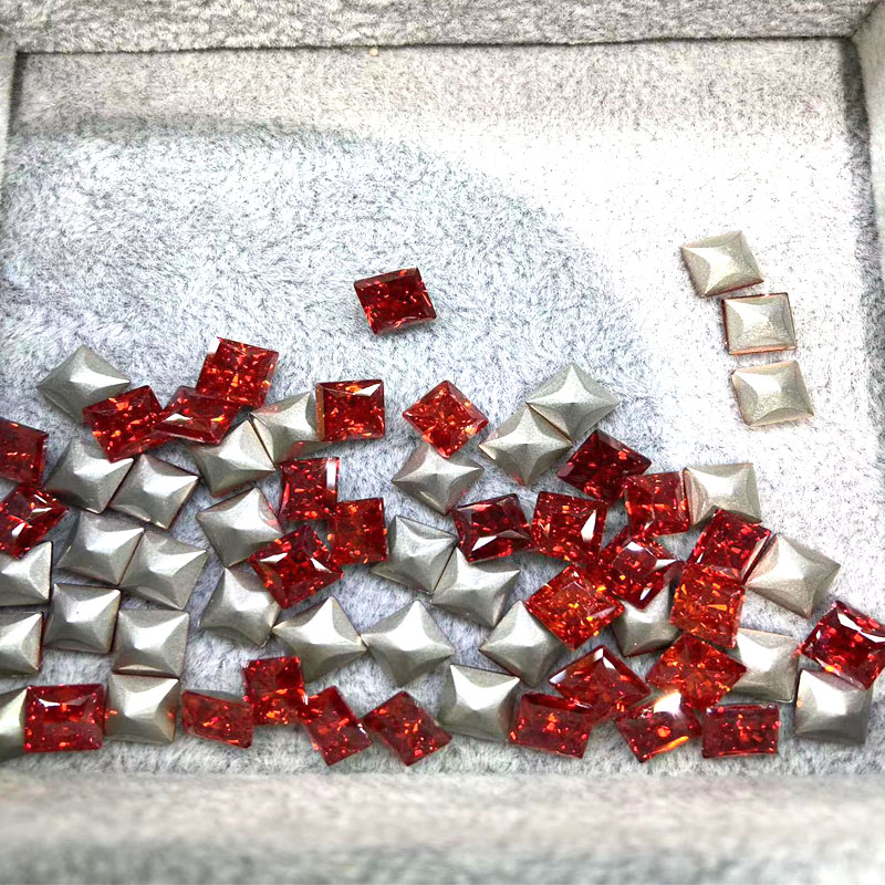 Square 6*6 hundred-sided zircon plated base nail drill bare stone DIY accessory phone case decoration details Picture