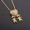 Heartwarming and cute cartoon children pendant necklaces, women's personalized accessories, cross-border wholesale supply Specification image