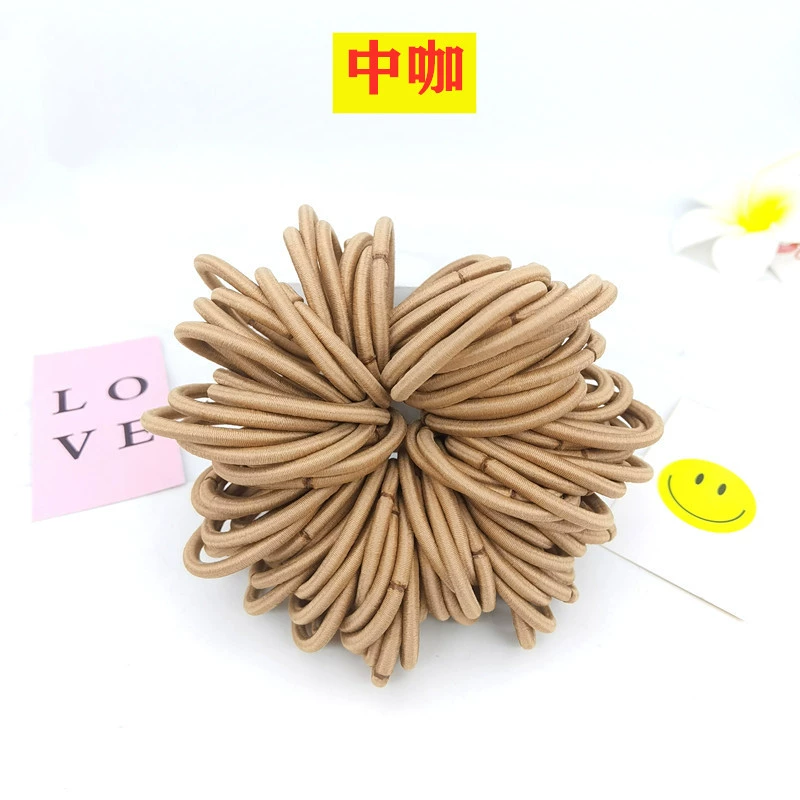 Wholesale of 4MM thick hair ties, colorful high-elasticity hair ties, rubber bands, basic hair bands and hair accessories from Europe and America detail image 10