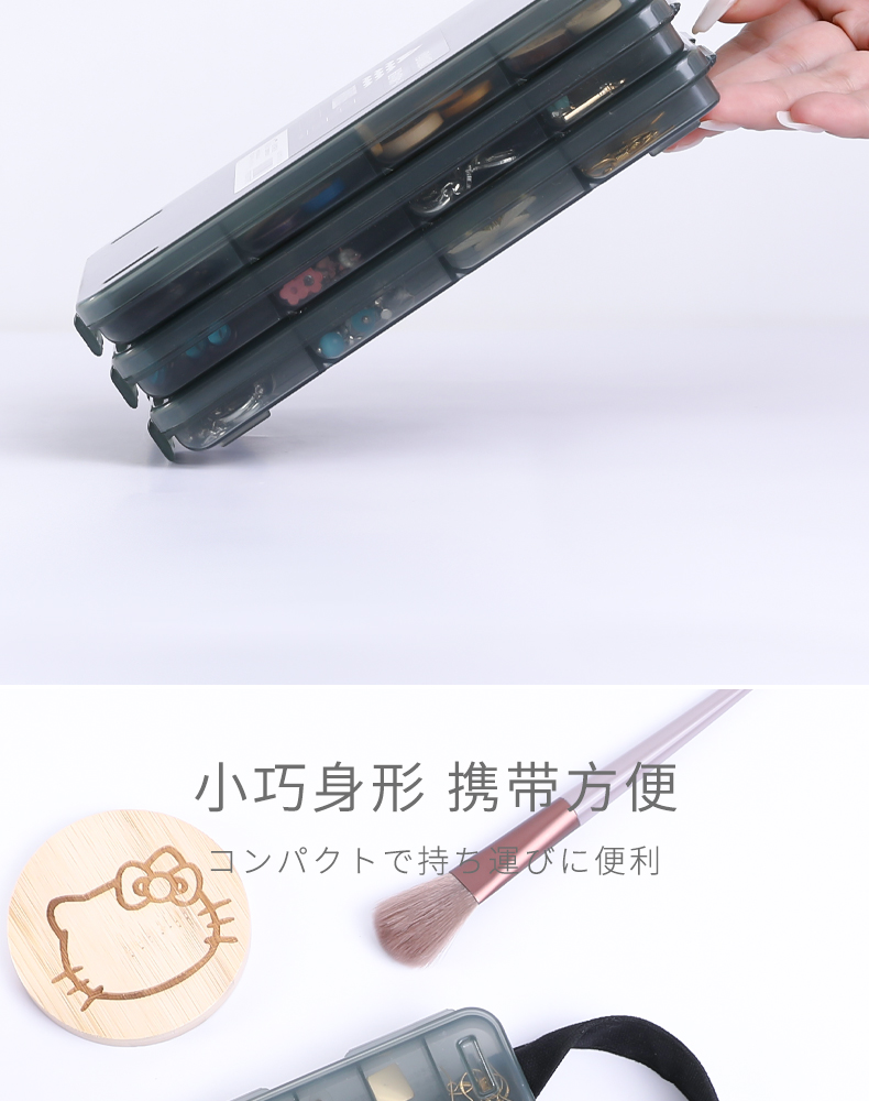 YAMADA日本山田化学小分格收纳盒带盖子小物件收纳盒五金工具配件收纳20格详情9