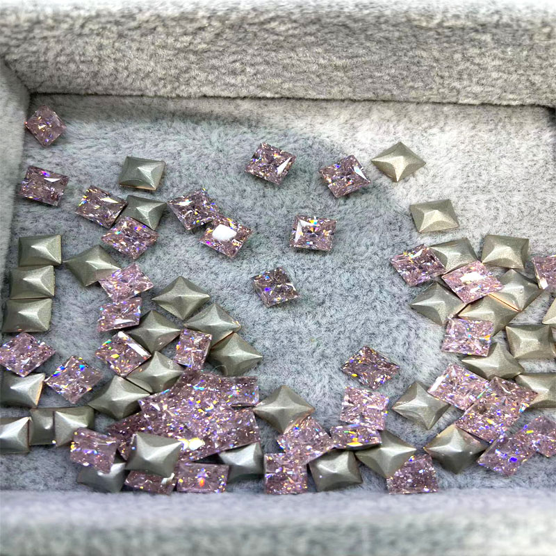 Square 6*6 hundred-sided zircon plated base nail drill bare stone DIY accessory phone case decoration Item Picture
