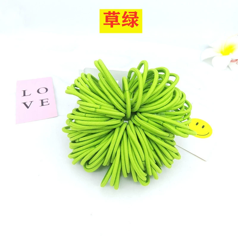 Wholesale of 4MM thick hair ties, colorful high-elasticity hair ties, rubber bands, basic hair bands and hair accessories from Europe and America detail image 16