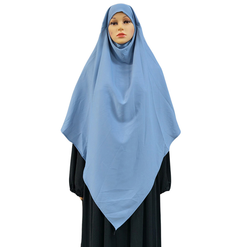 1+2 High-quality chiffon women's Muslim ethnic style Nida fabric headscarf Fashionable prayer headscarf from the Yangtze River Delta