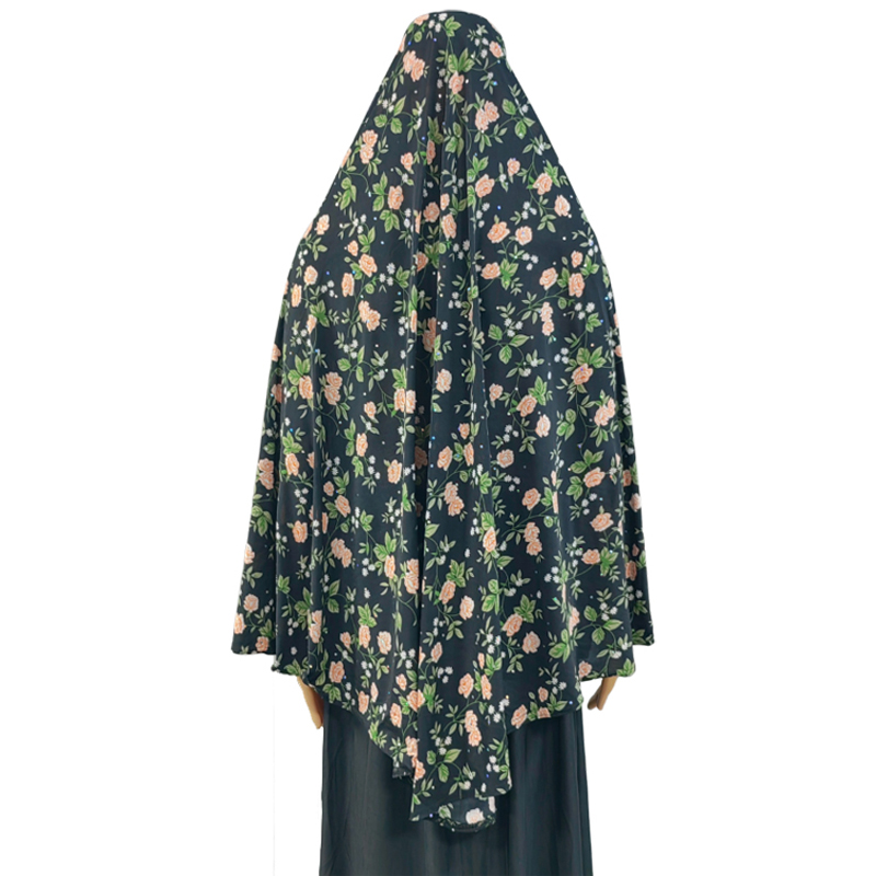 New fashionable and best-selling women's large-sized Muslim headscarves from the Middle East, Europe and America, printed and floral headscarves, daily ethnic style, large-sized complete sizes, ethnic fashion styles