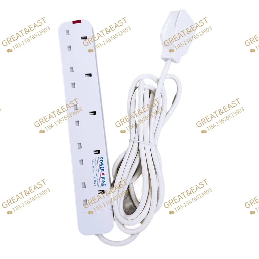 British-style multi-functional five-position power strip for electrical products