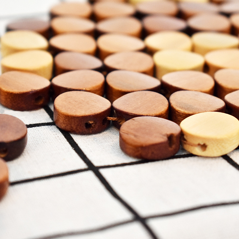 Jiehao Factory direct sales of small-sized coasters, household bowl MATS, bamboo heat insulation pads, thickened hollowed-out bamboo placemats, and anti-slip table MATS detail image 6