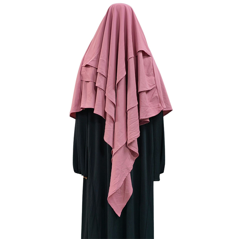 Nueva fábrica transfronteriza venta directa multicolor para mujeres estilo musulmán color sólido estilo largo moda europea y americana new hijab nida hijab anterior siguiente 3 Item Picture
