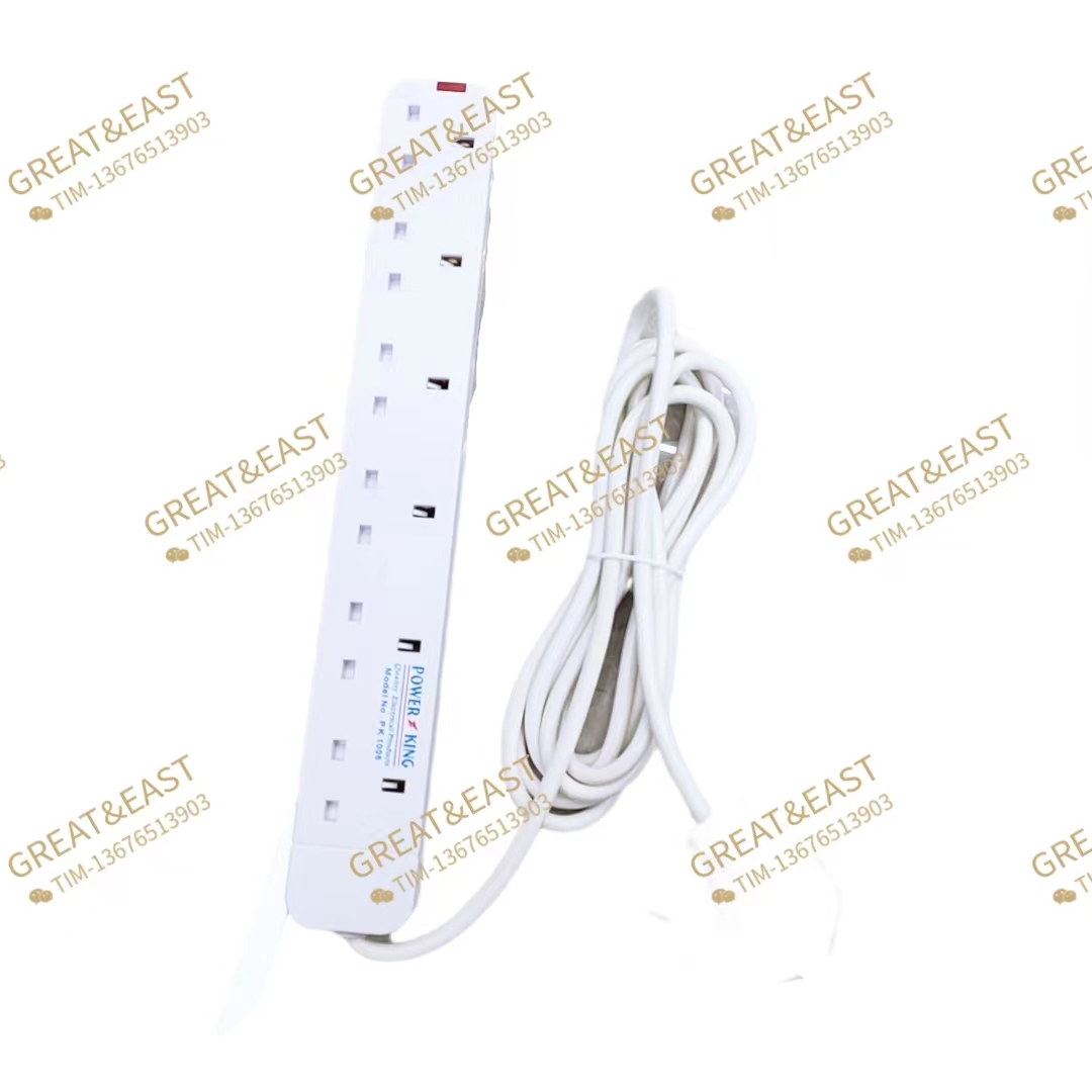 British multi-functional six-position power strip for electrical products