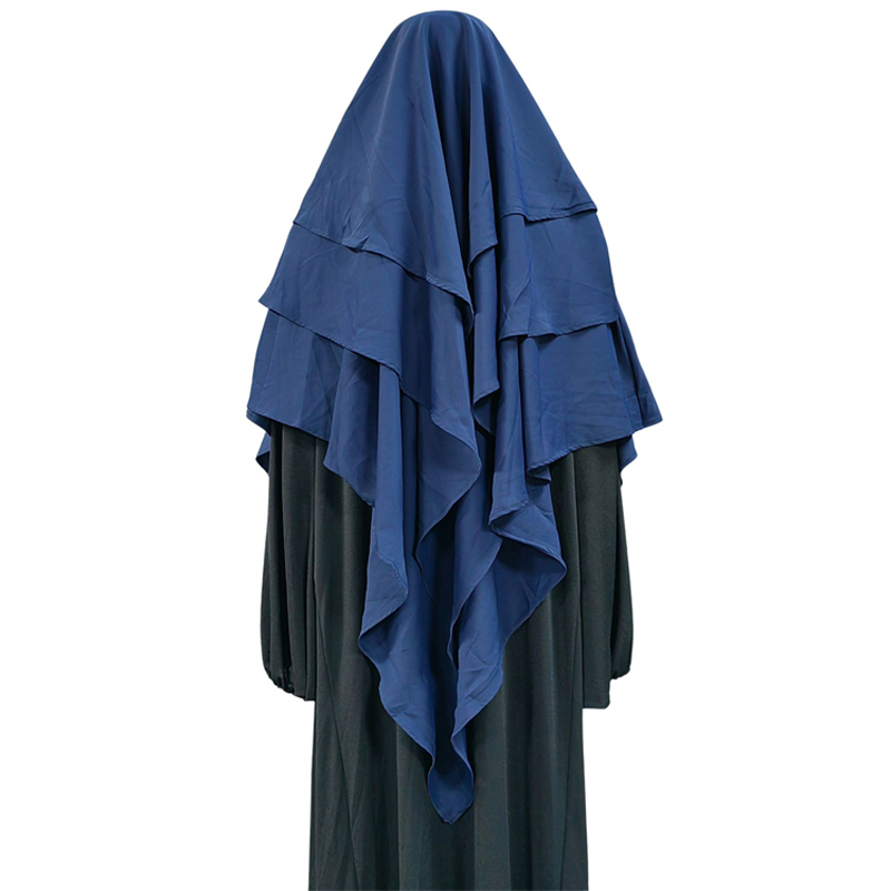 New cross-border factory direct sales multi-color women's Muslim solid color Nida headscarf, one in the front and three in the back, long and fashionable European and American new headscarf, exquisite and elegant, women's fashionable headscarf, Dubai style
