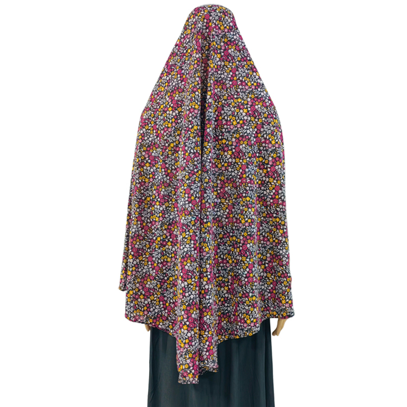 New fashionable and best-selling women's large-sized Muslim headscarves from the Middle East, Europe and America, printed and floral headscarves, daily ethnic style, large-sized complete sizes, ethnic fashion styles Item Picture