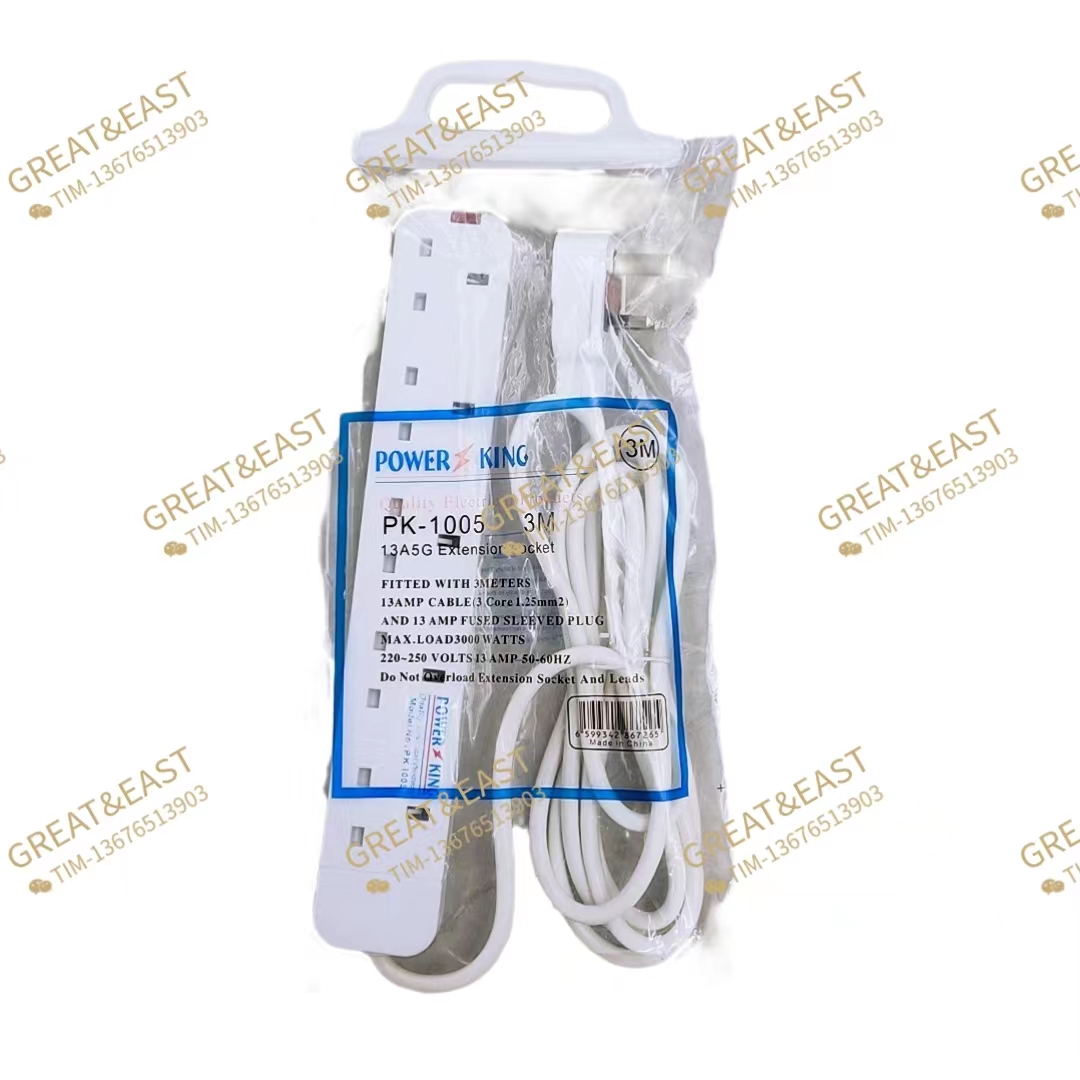 British-style multi-functional five-position power strip for electrical products Specification image