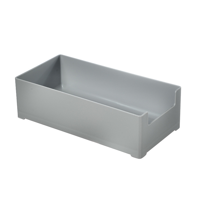 Japanese-style rectangular storage box, desktop, table clutter and document storage box, grayish-white school stationery organization box details Picture