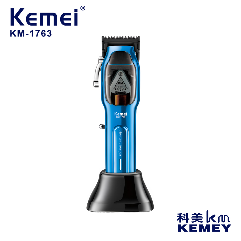 Cross-border manufacturers directly supply KEMEI /KEMEI new USB fast charge adjustable knifehead electric fader cross-border charging base clipper clipper KM-1763 thumbnail