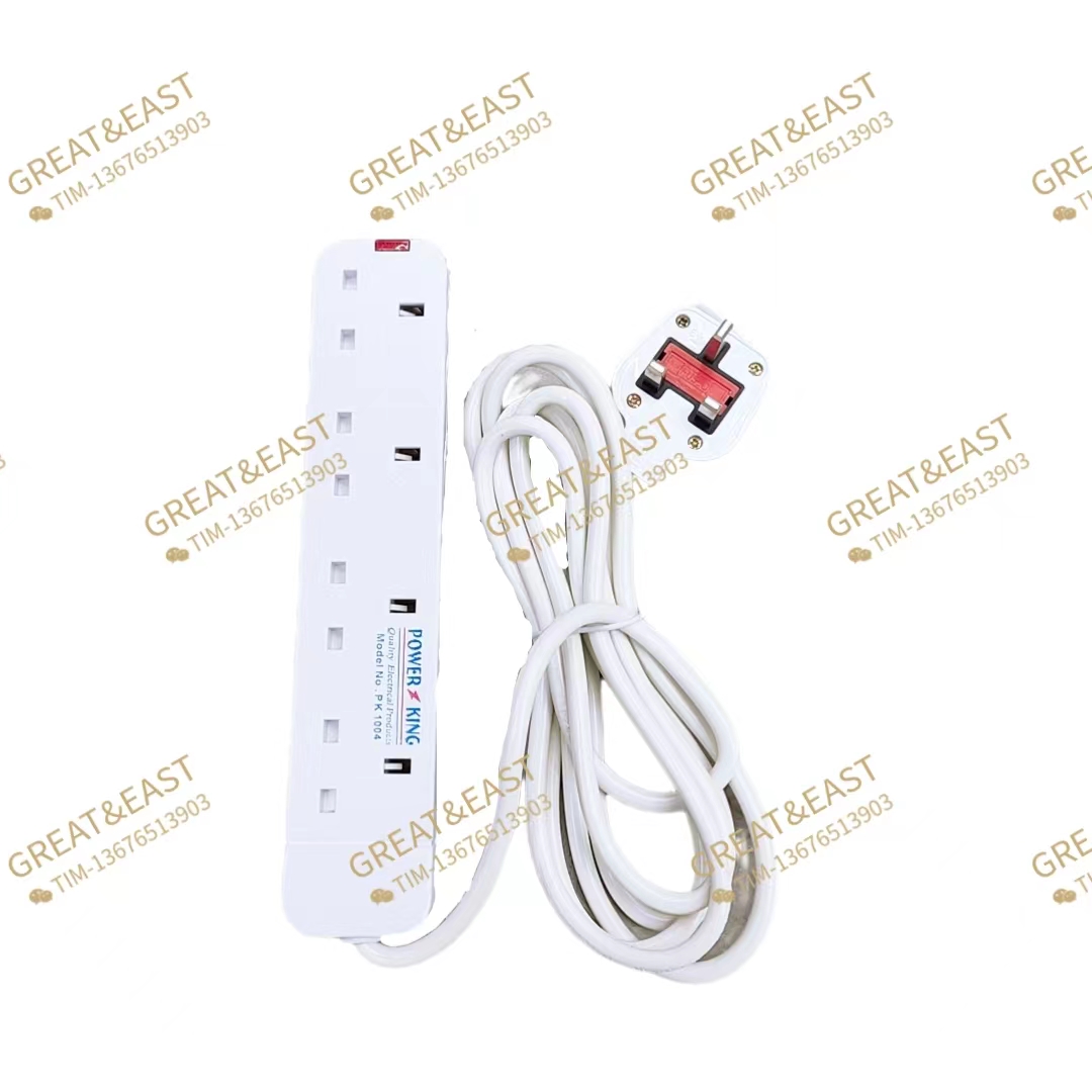 British-style multi-functional four-digit power strip for electrical products
