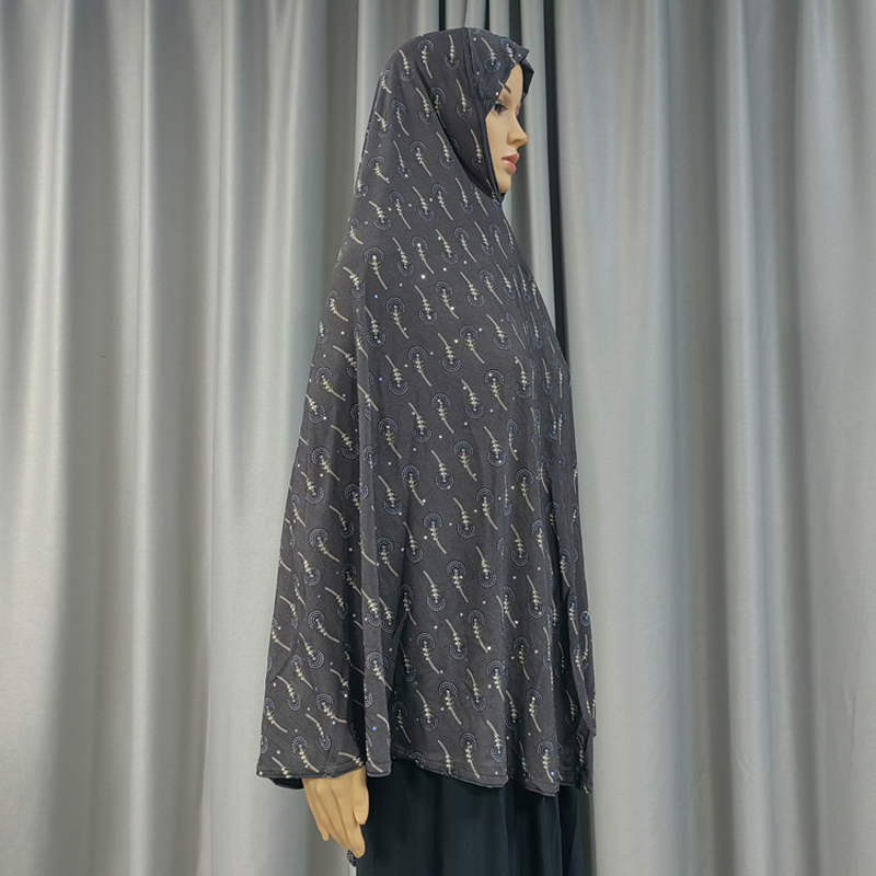 New fashionable and best-selling women's large-sized Muslim headscarves from the Middle East, Europe and America, printed and floral headscarves, daily ethnic style, multiple styles, large sizes, complete color series details Picture