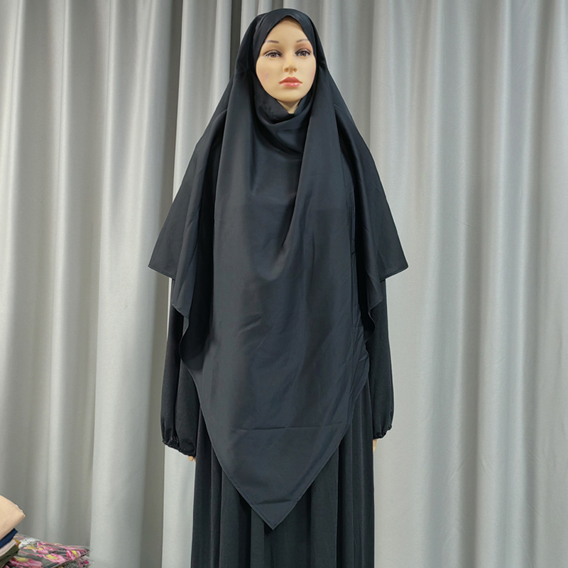 Nueva fábrica transfronteriza venta directa multicolor para mujeres musulmanes color sólido nida hijab moda larga europa y américa nuevo hijab anterior siguiente 3 Specification image