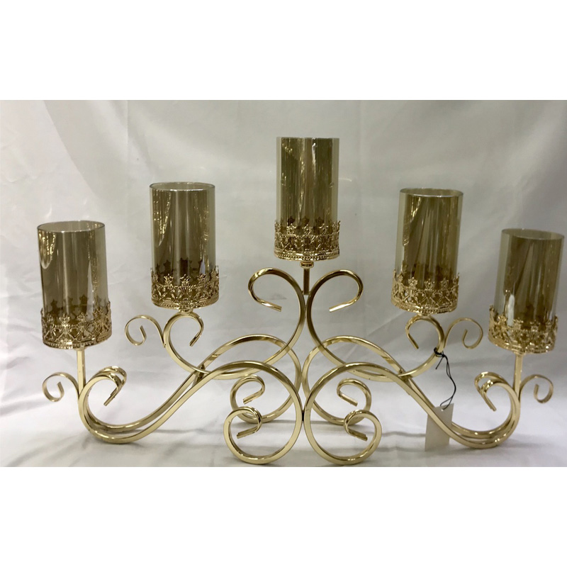 摆件/五头烛台/装饰品白底实物图