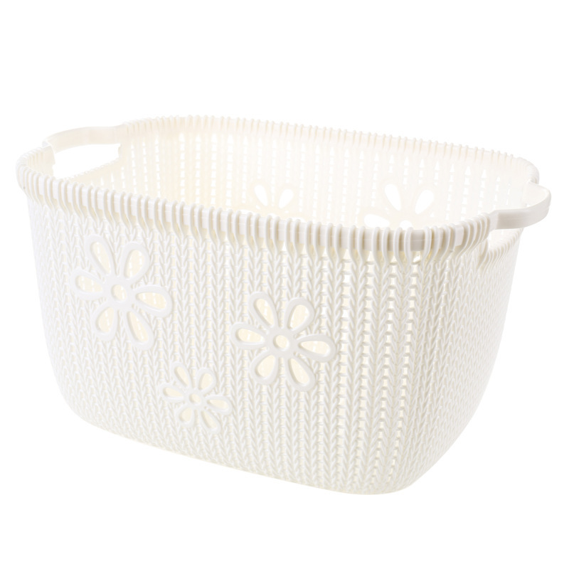 Creative Plastic Storage Basket Hollow-Out Large Children's Toy Storage Basket Kitchen Vegetable Storage Basket Wholesale details Picture