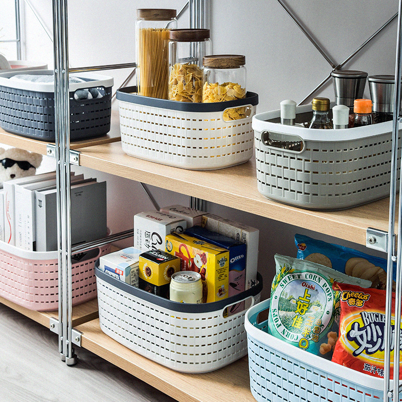 Oval Hollow Storage Basket Plastic Pp Frosted Mask Alcohol Storage Basket Children's Toys Organizer Storage Basket