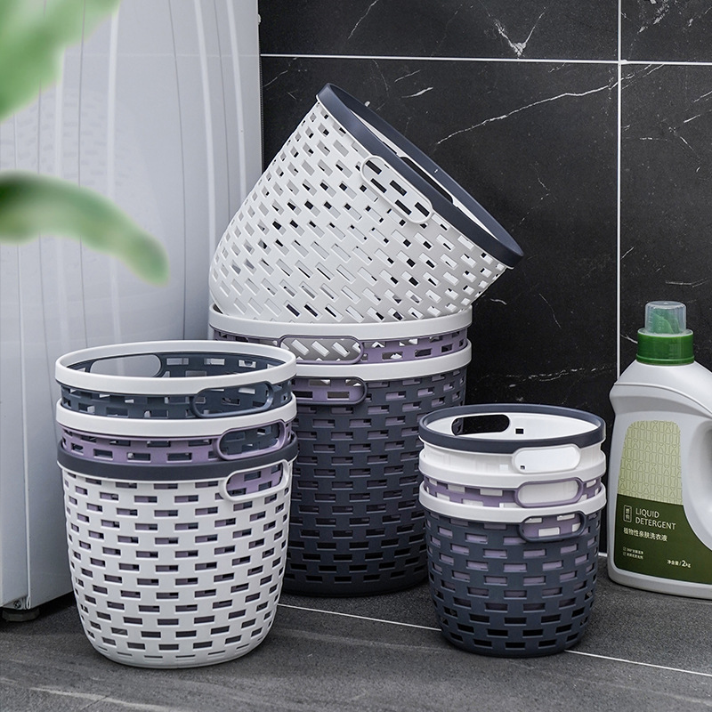 Portable Storage Basket Plastic Pp Round Hollow Sundries Basket Kindergarten School Finishing Basket Application Scenario