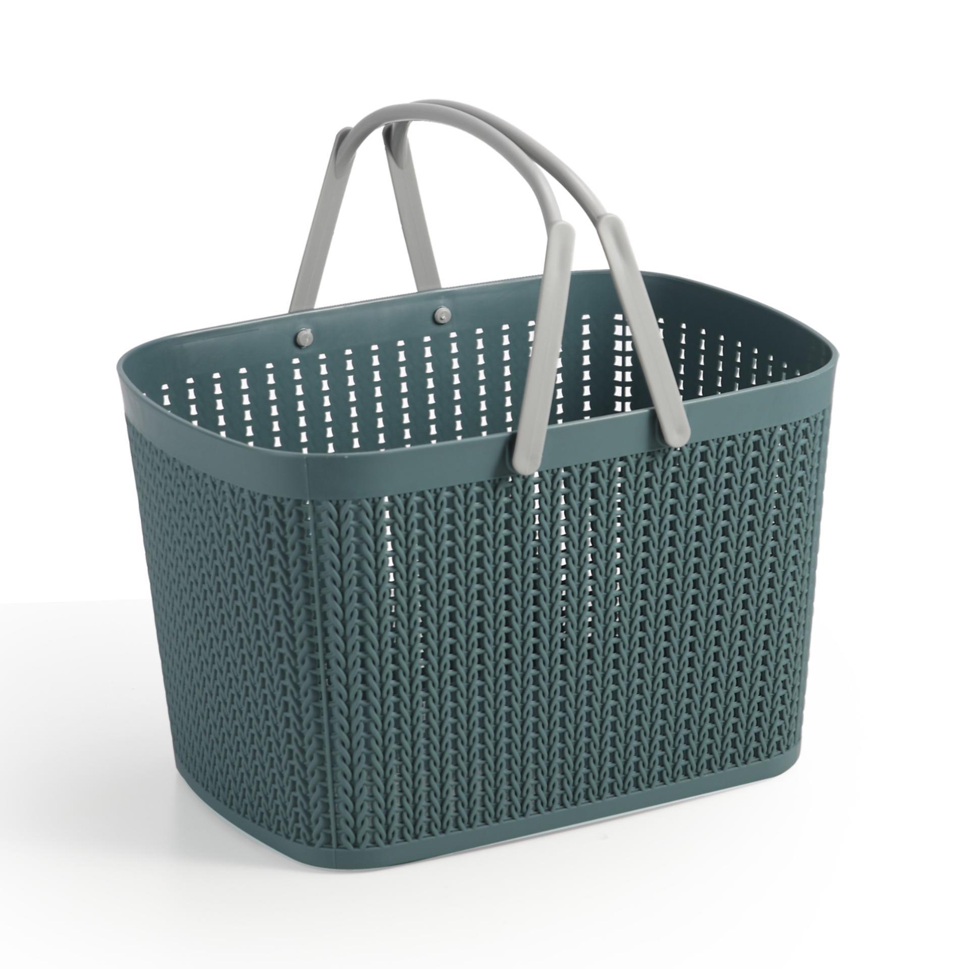 Simple Plastic Portable Shopping Basket Kitchen Vegetable Basket Portable Item Picture