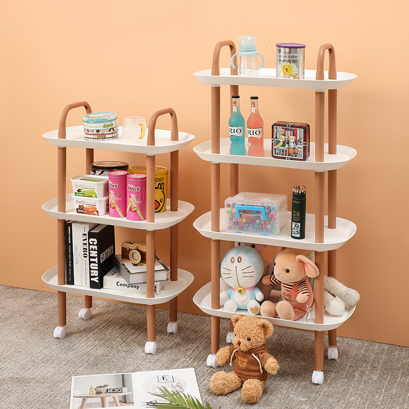 Plastic Assembly With Roller Rack Kitchen Fruit And Vegetable Organizer Bathroom Toiletries Organizer Specification drawing