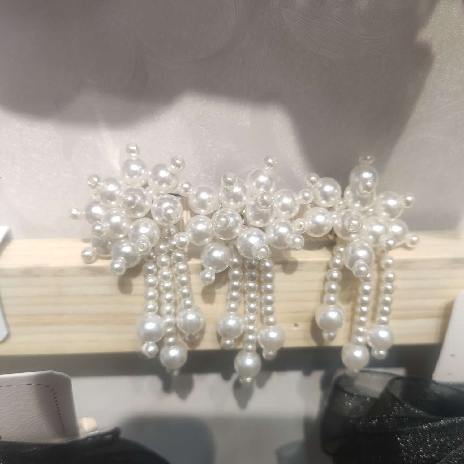 Real Shot Multi-String Pearl Spring Clip Hair Clip Pendant Hair Accessories
