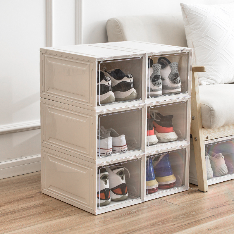 Transparent Shoe Box Drawer Type Shoe Cabinet Dustproof Simple Plastic Shoe Storage Box Household Shoe Storage Device Saves Space Specification drawing