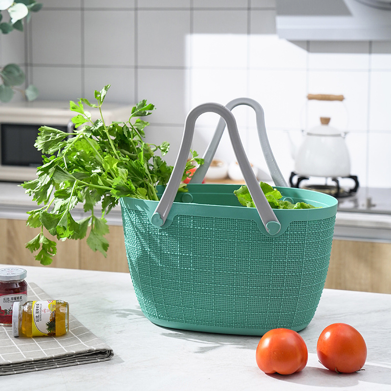 Laundry Basket Portable Portable Grocery Shopping Basket Can Be Stacked With Linen Plastic Storage Basket details Picture
